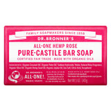 Bar of Dr. Bronner's Pure Castile Bar Soap Rose 140g