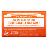 Bar of Dr. Bronner's Pure Castile Bar Soap Tea Tree 140g