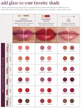 JaneIredale ColorLuxe HighImpact LipGlaze Chart