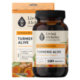 Box&Bottle of LivingAlchemy TurmericAlive 120Capsules