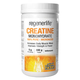 Tub of NaturalFactors Regenerlife CreatineMonohydrate 5gPerServing Unflavoured 300gPowder
