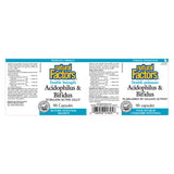 Natural Factors Acidophilus & Bifidus - Double Strength 10 Billion 90 Capsules Label