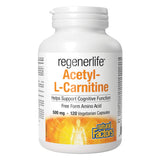 Bottle of Natural Factors RegenerLife Acetyl-L-Carnitine 500mg 120 Vegetarian Capsules