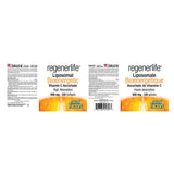 Natural Factors RegenerLife Liposomal Bioenergetic Vitamin C Ascorbate 500 mg Label