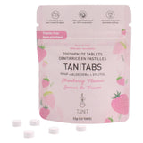 TANIT Tanitabs Toothpaste Tablets Strawberry Flavour - Compostable Pouch 22g (62Tabs)