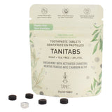 TANIT Tanitabs Toothpaste Tablets Fresh Mint With Activated Charcoal -Compostable Pouch 22g (62Tabs)