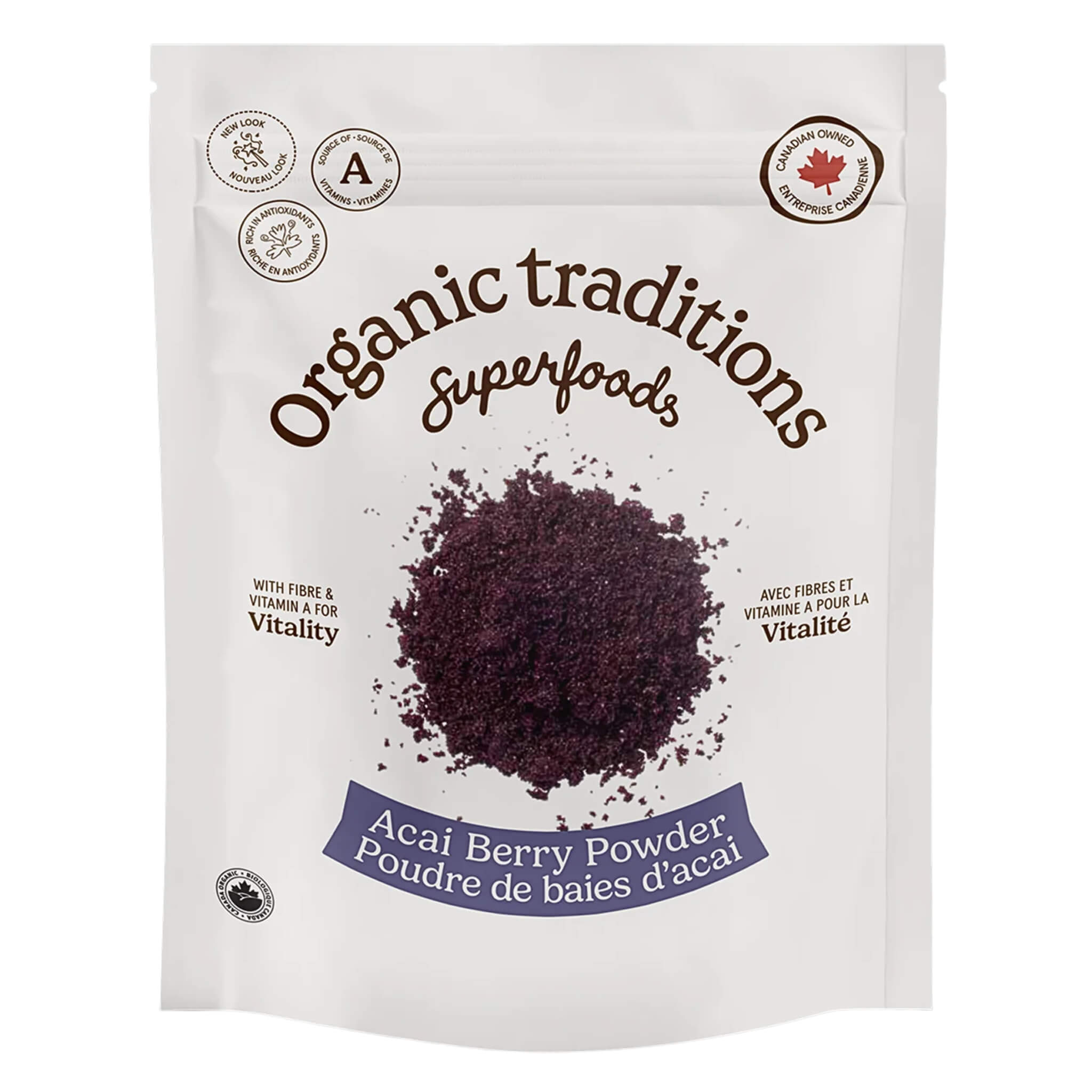 Optimum Health | Organic Traditions - Acai Berry Powder, Freeze