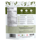 Package Back of Organic Traditions Turmeric Powder