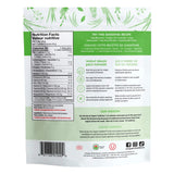 Package Back of Organic Traditions Wheat Grass Juice Powder