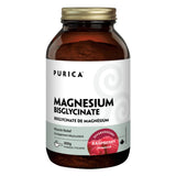 Bottle of Purica Effervescent Magnesium Bisglycinate Raspberry Powder 300g
