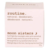 Package of Routine. Moon Sisters Deodorant - activated charcoal, magnesium, prebiotics 58g