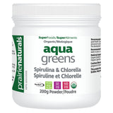 Container of Prairie Naturals Organic Aqua Greens 200 Grams
