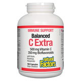 Bottle of Natural Factors Balanced C Extra 500mg w/350mg Bioflavonoids 180 Capsules | Optimum Health Vitamins, Canada