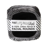 Marley's Monsters Reusable Facial Rounds Black Flannel