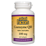Bottle of NaturalFactors CoenzymeQ10 100mg 60Softgels