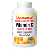 Bottle of Natural Factors Liposomal High Absorption Vitamin C 1000mg 180 Liquid Softgels