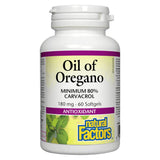 Bottle of Natural Factors Oil of Oregano 60 Softgels