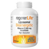 Bottle of Natural Factors RegenerLife Liposomal Bioenergetic Vitamin C 500mg Ascorbate 120 Softgels