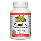 Bottle of Natural Factors Vitamin C Calcium Ascorbate 1000 mg 90 Capsules