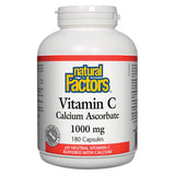 Bottle of Natural Factors Vitamin C Calcium Ascorbate 1000 mg 180 Capsules