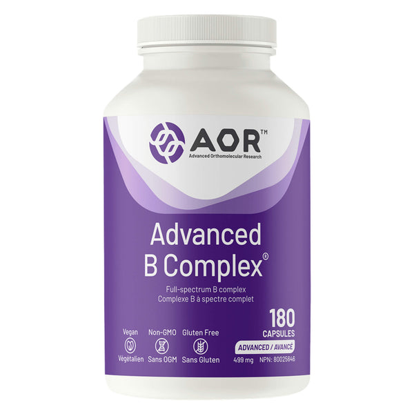Bottle of AOR Advanced B Complex 499mg 180 Veg-Caps
