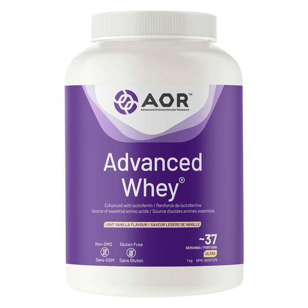 Bottle of AOR Advanced Whey - Vanilla 1Kg
