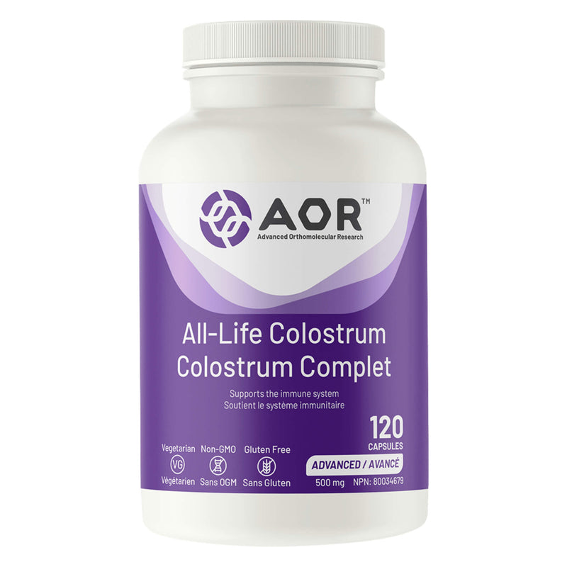 Bottle of AOR All-Life Colostrum 120 Capsules
