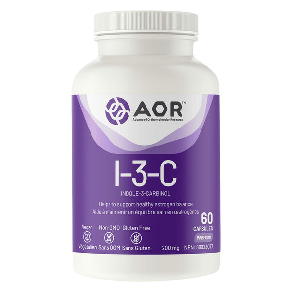 Bottle of AOR Indole - 3 - Carbinol 200mg 60 Capsules
