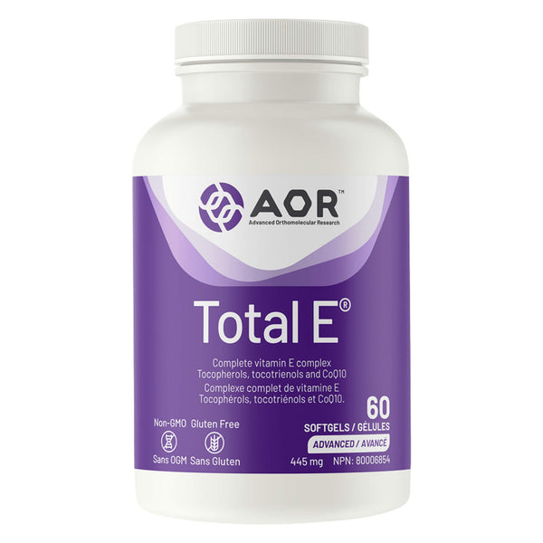 Bottle of AOR Total-E 445mg 60 Capsules
