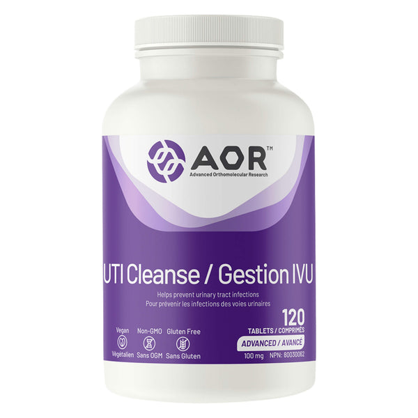 Bottle of AOR UTI Cleanse 120 Tablets
