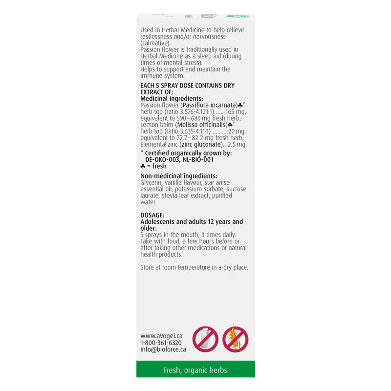 Box of A. Vogel Relax Spray 20ml Back
