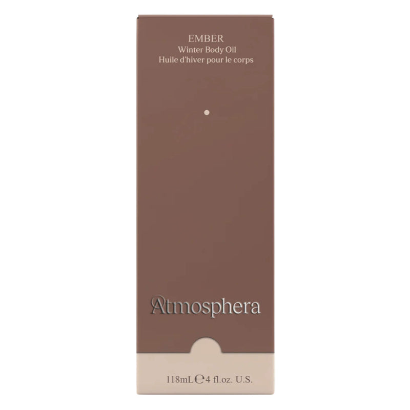 Box of Atmosphera Ember - Cold Climate Body Oil infused with Cinnamon + Orange Peel 118ml 
