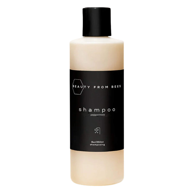 Bottle of Beauty From Bees Shampoo - Peppermint 8oz/250mL
