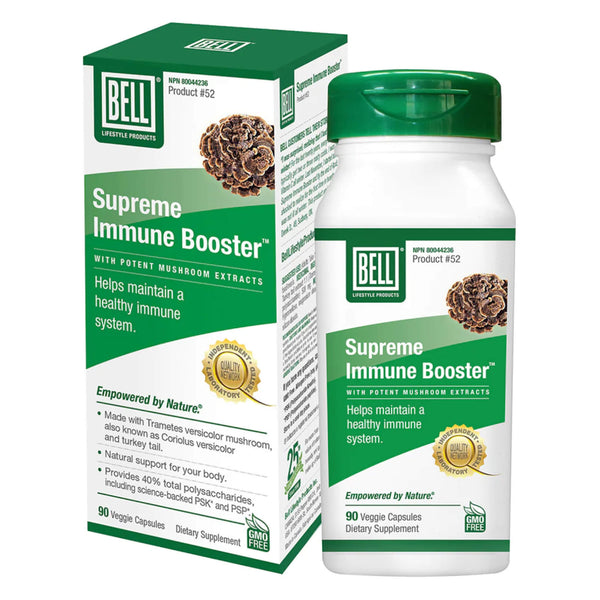 Box & Bottle of Bell Supreme Immune Booster™ 90 Veggie Capsules
