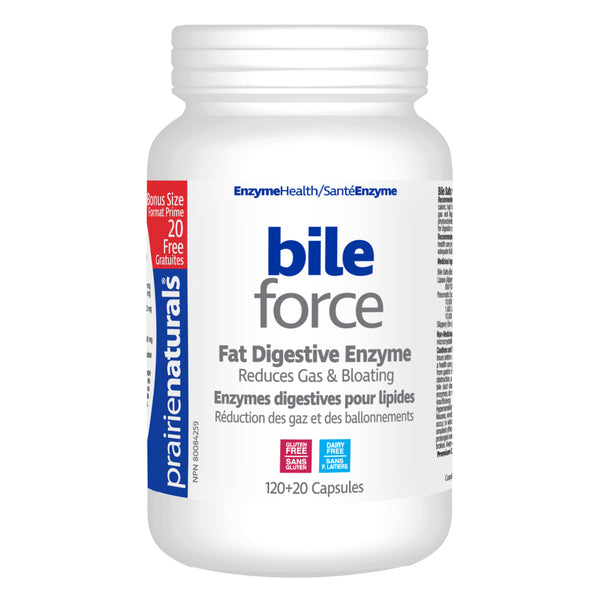 Bonus Bottle of Prairie Naturals Bile Force 120 + 20 Capsules

