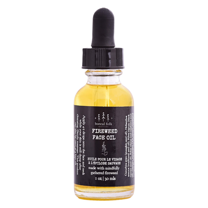 Dropper Bottle of Boreal Folk Fireweed Face Oil 1oz/30ml 
