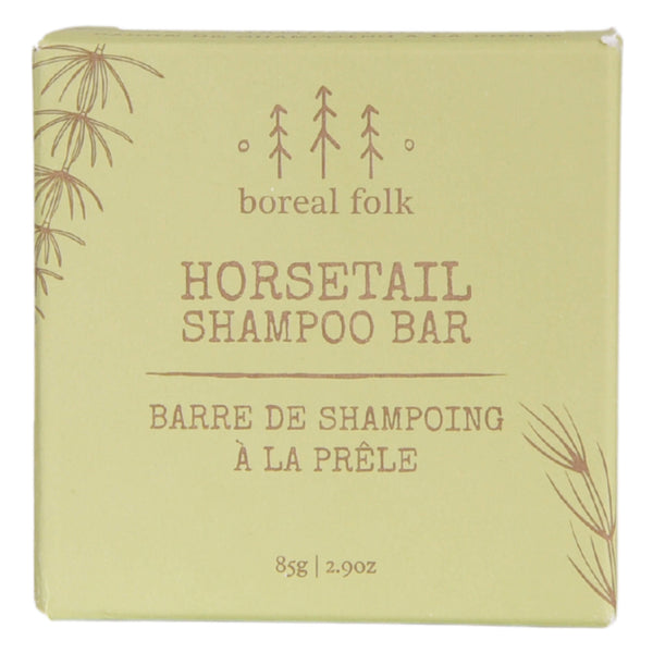 Package of.Boreal FolkHorsetail Shampoo Bar 85g/2.9oz
