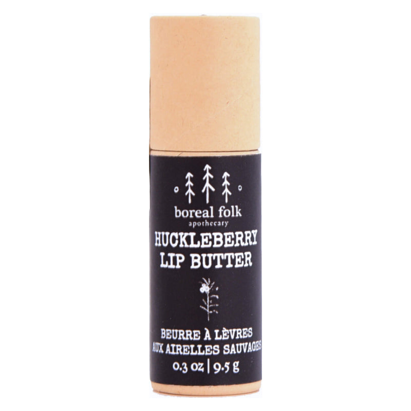 Tube of Boreal Folk Huckleberry Lip Butter 0.3oz/9.5g

