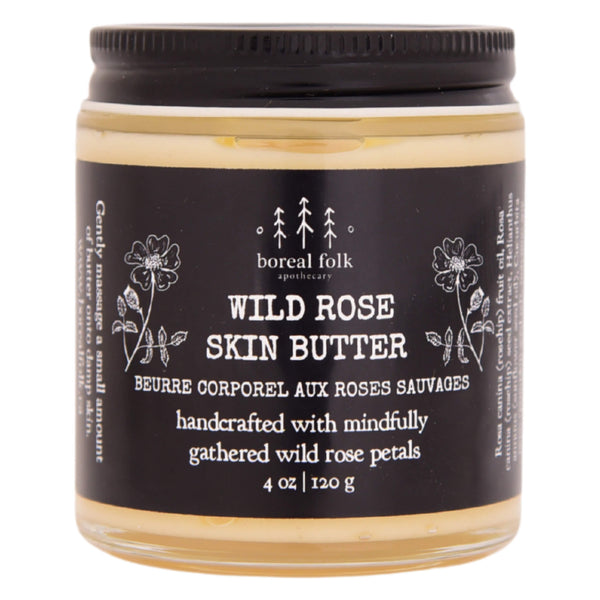 Jar of Boreal Folk Wild Rose Skin Butter 4oz/120g 
