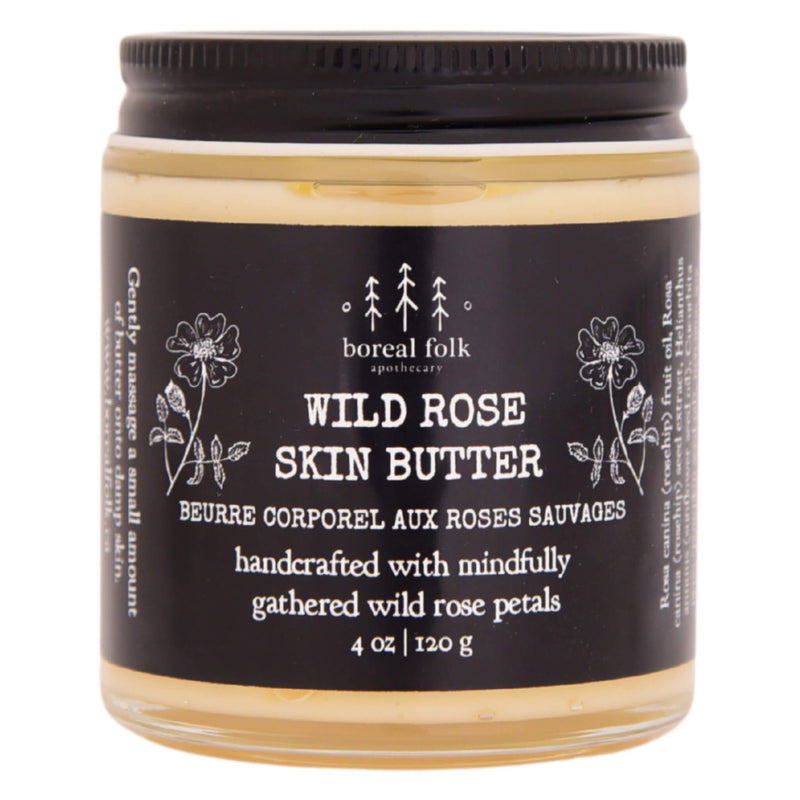 Jar of Boreal Folk Wild Rose Skin Butter 4oz/120g 
