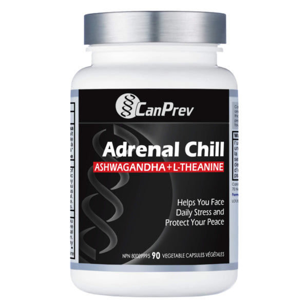 Bottle of CanPrev Adrenal Chill Men 90 Vegetable Capsules