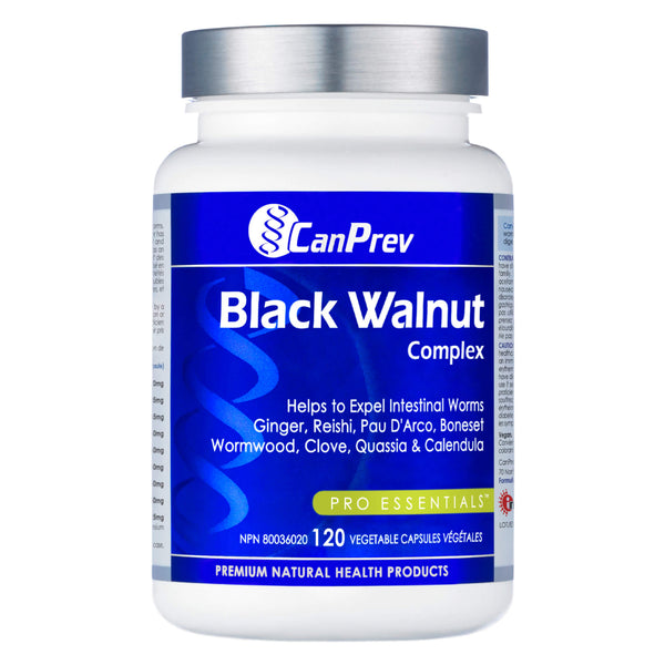 Bottle of CanPrev Black Walnut Complex 120 V-Caps
