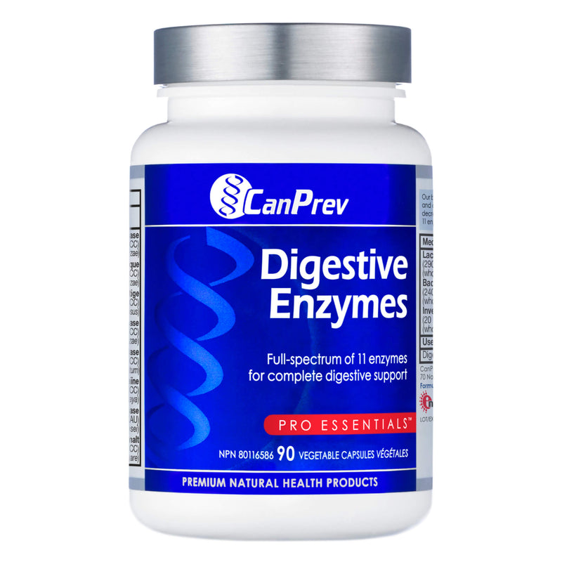 Bottle of CanPrev Digestive Enzymes 90 Vegetable Capsules
