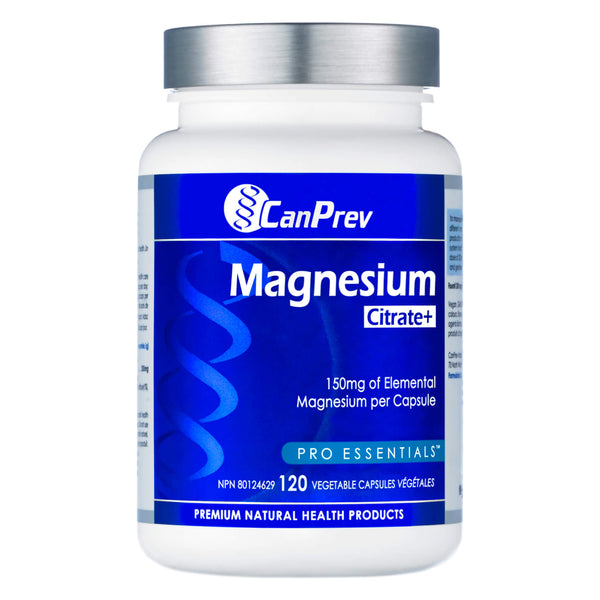 Bottle of CanPrev Magnesium Citrate+ 120 Vegetable Capsules
