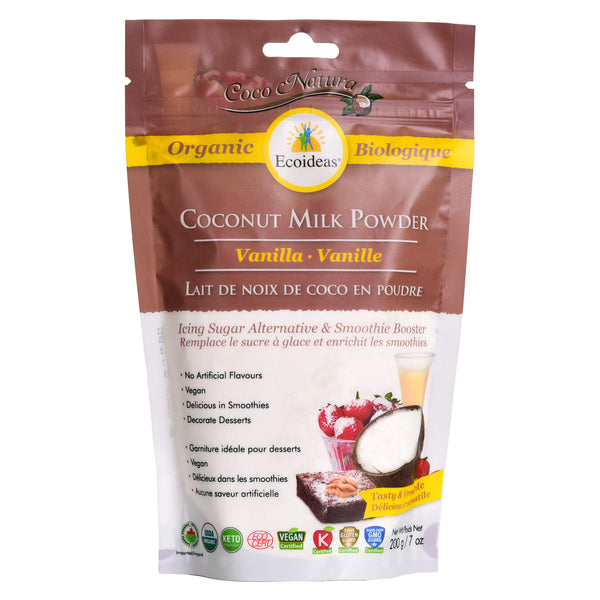 Bag of Ecoideas Coco Natura Organic Coconut Milk Powder - Vanilla - 200g