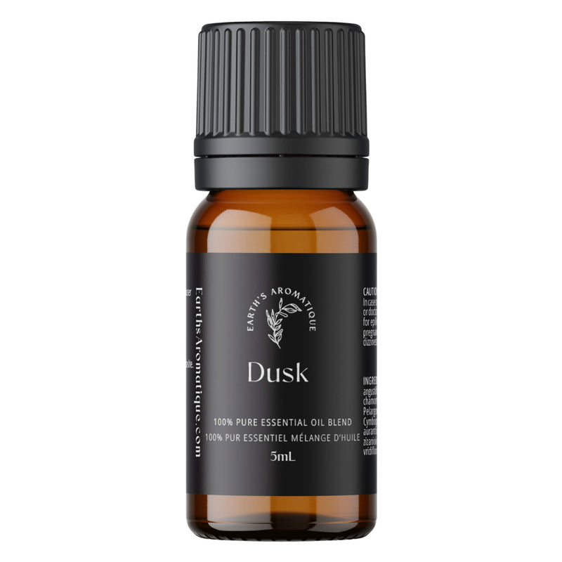 Bottle of Earth's Aromatique Dusk Essential Oil Blend 5mL
