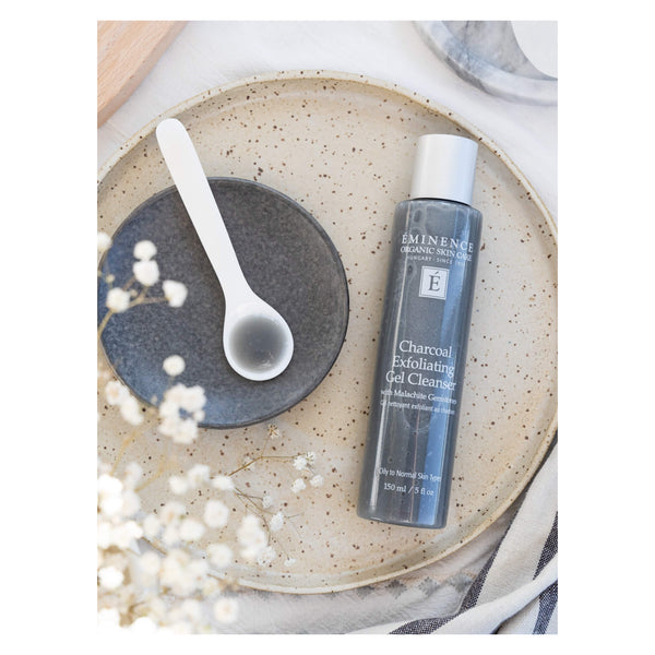 Eminence Charcoal Exfoliating Gel Cleanser Lifestyle
