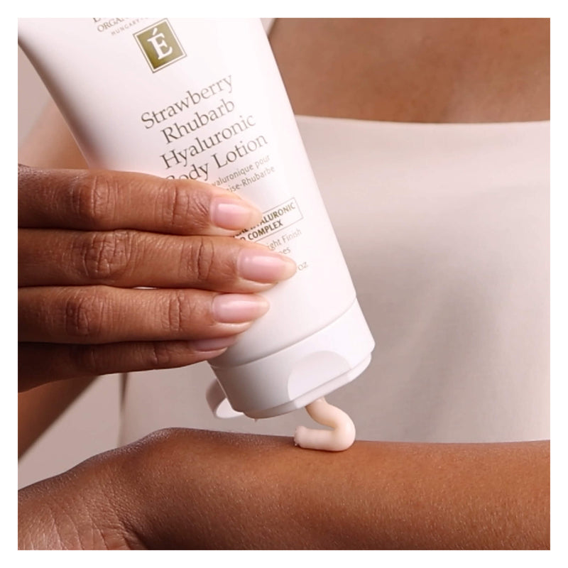 Eminence Strawberry Rhubarb Hyaluronic Body Lotion Lifestyle
