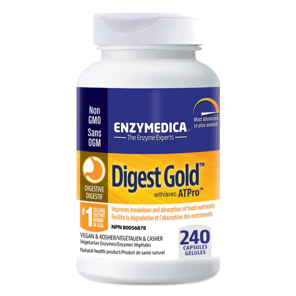 Bottle of Enzymedica Digest Gold 240 Capsules
