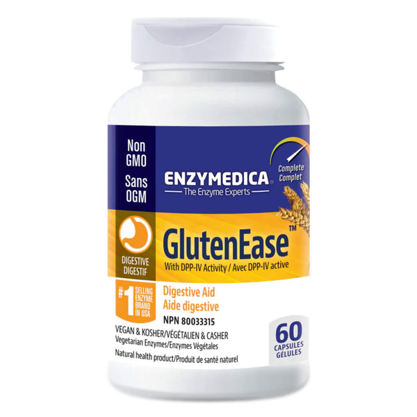 Bottle of Enzymedica GlutenEase 60 Capsules
